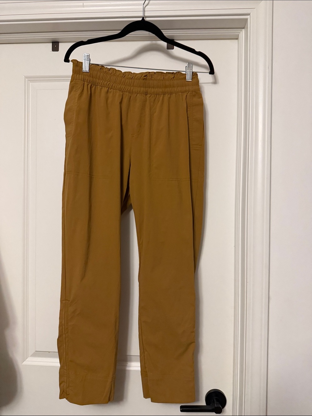 Columbia Straight-Leg Pull-On Pants in Mustard Brown